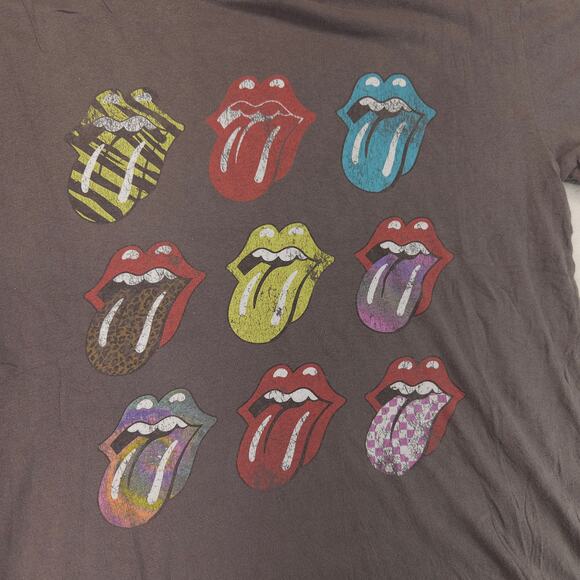 Rolling Stones Tour Band Short Sleeve Graphic T Shirt Womens Size Large L Gray - Picture 4 of 9